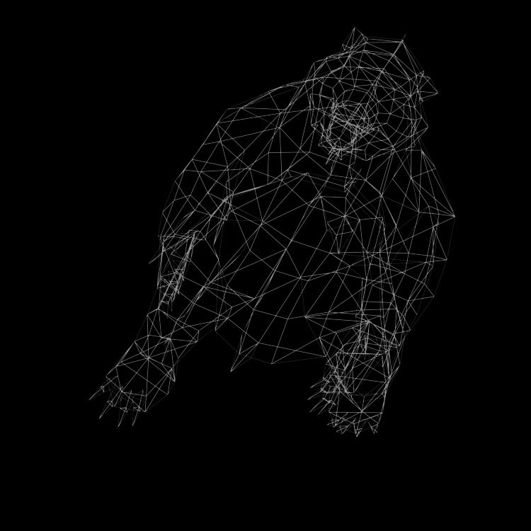 (Animal-0009) -3D-Canavar Ayı-Yüzer döngüsü